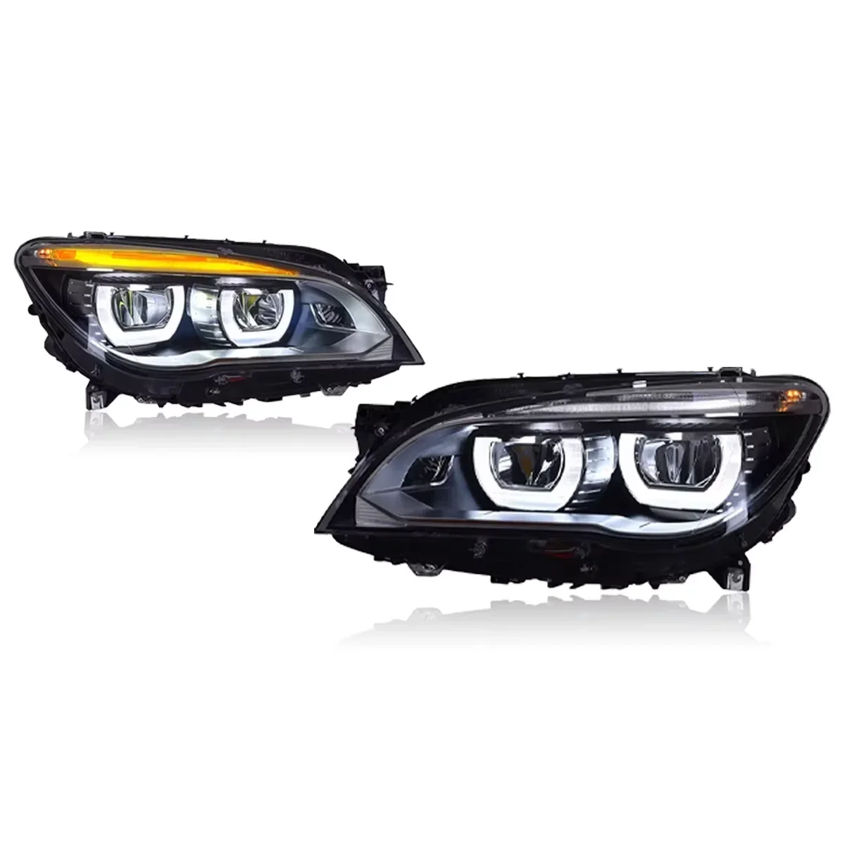 Series F01 F02 2009-2015 Automotive Headlights with Light Emitting Diode Daytime Running Lights Dynamic Steering Signals