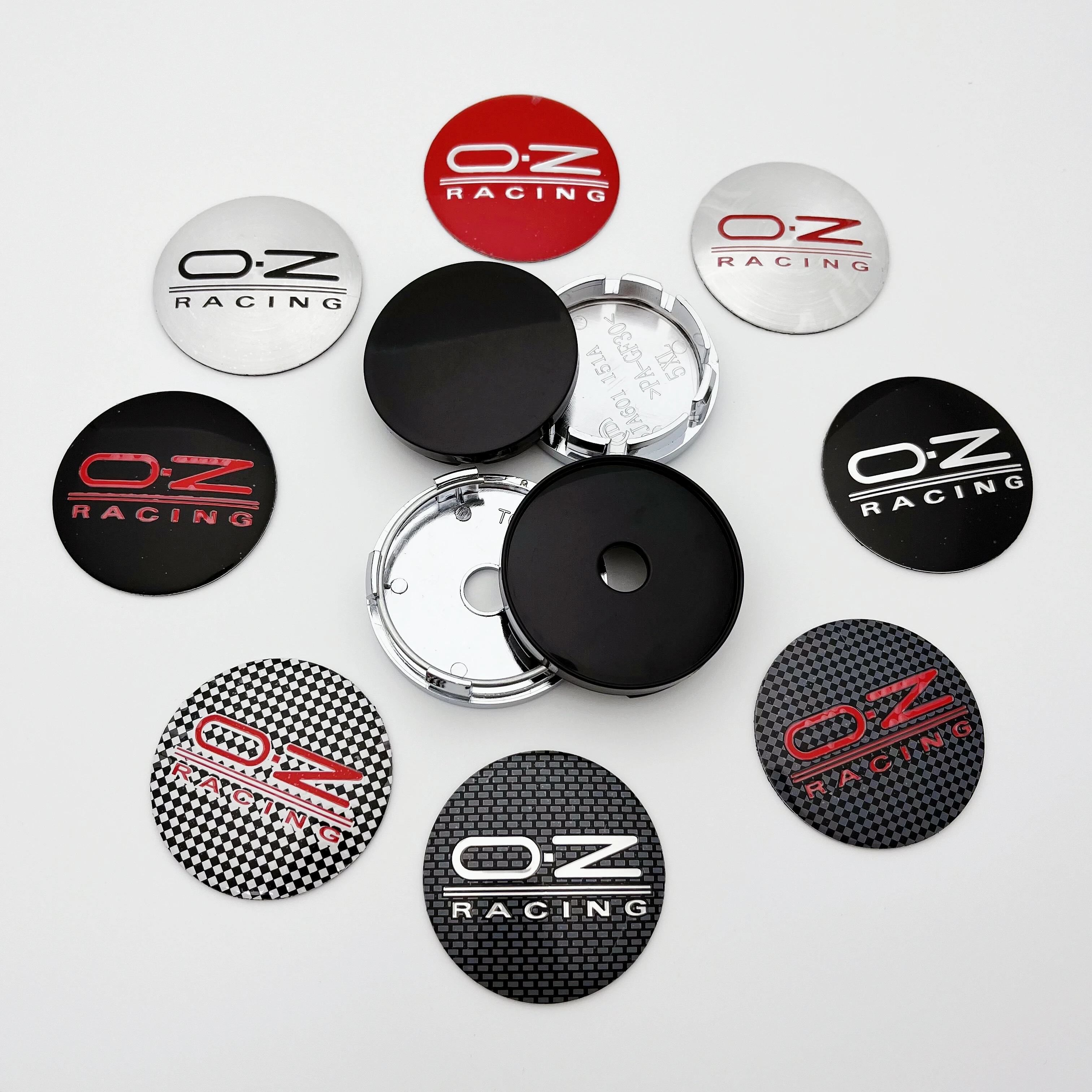 4pcs 3D 56mm 60mm OZ Racing Emblem Logo Car Stickers Car Wheel Hub Center Cap Cover Badge Sticker Decal Styling Auto Accessories