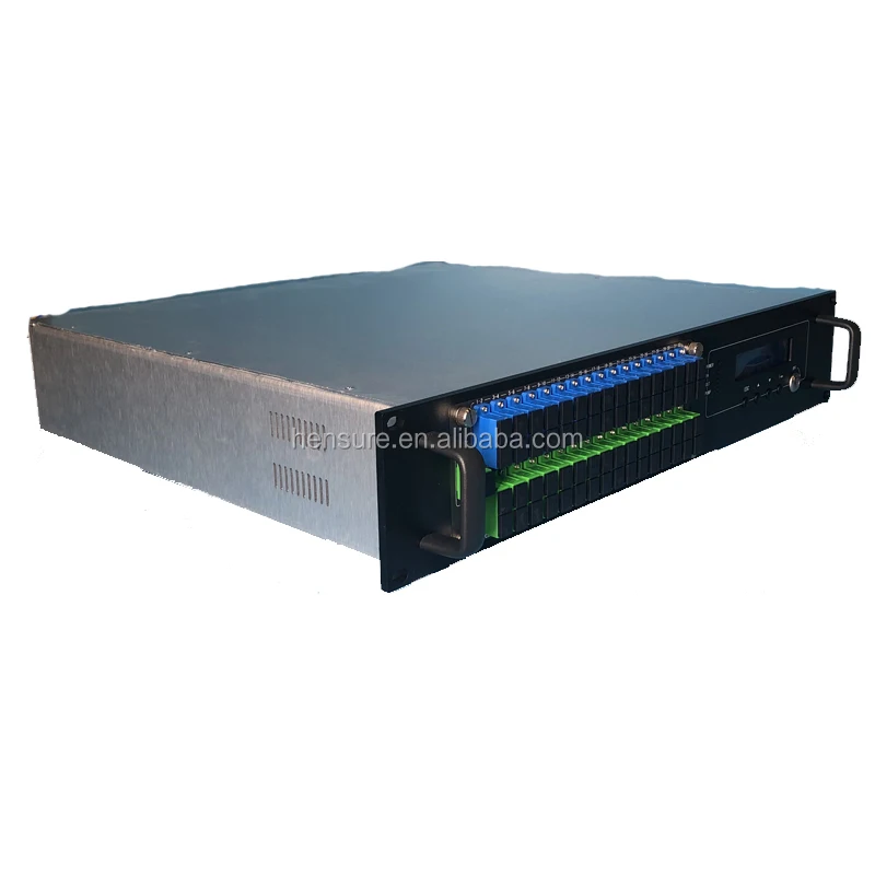 2U 32*22dm Dual 48V SMPS Backup Optical Amplifier 32 Ports 22dbm FTTH CATV OEM ODM 3 Years 220V 1550nm Fiber GPON SC UPC