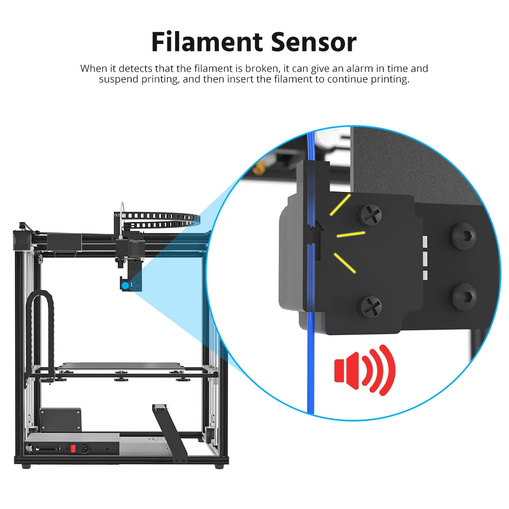 Imagem -03 - Tronxy X5sa Pro Fdm Impressora 3d 330*330*400 mm Tamanho de Construção Tmc2225 Drive Mainboard Impresoras 3d Titan Extrusora Impressão Impressora 3d