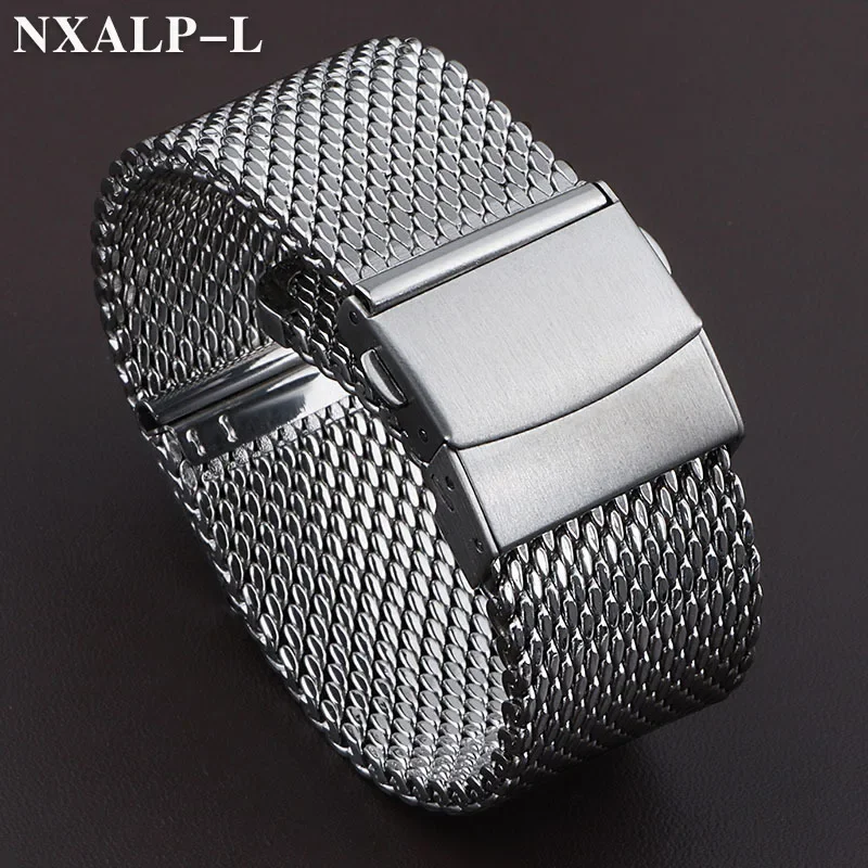 Universal 1.0 Milanese Watch Band 18mm 20mm 22mm Mesh Loop Stainless Steel Strap 3mm Thickness Bracelet for DW for Omega Bands