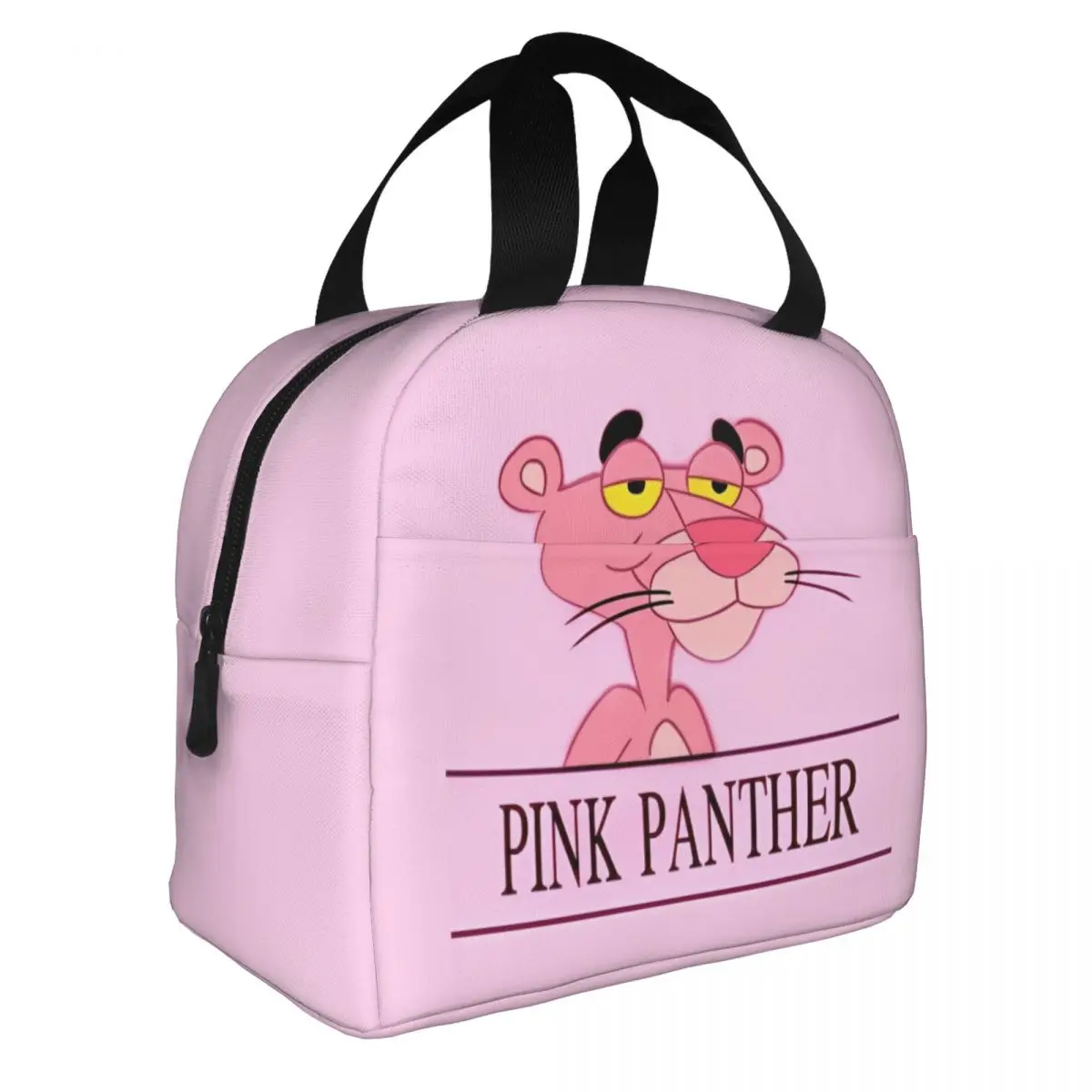 Pink Panther Cute Insulated Lunch Bag Thermal Bag Lunch Container Large Tote Lunch Box Food Handbags School Outdoor