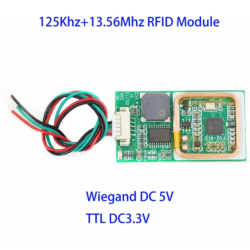 【BRILLIANT】NFC RFID-Modul S50 13,56 MHz + 125 kHz Zugangskontrollsystem Wiegand oder UART TTL-Ausgang für DIY-KIT