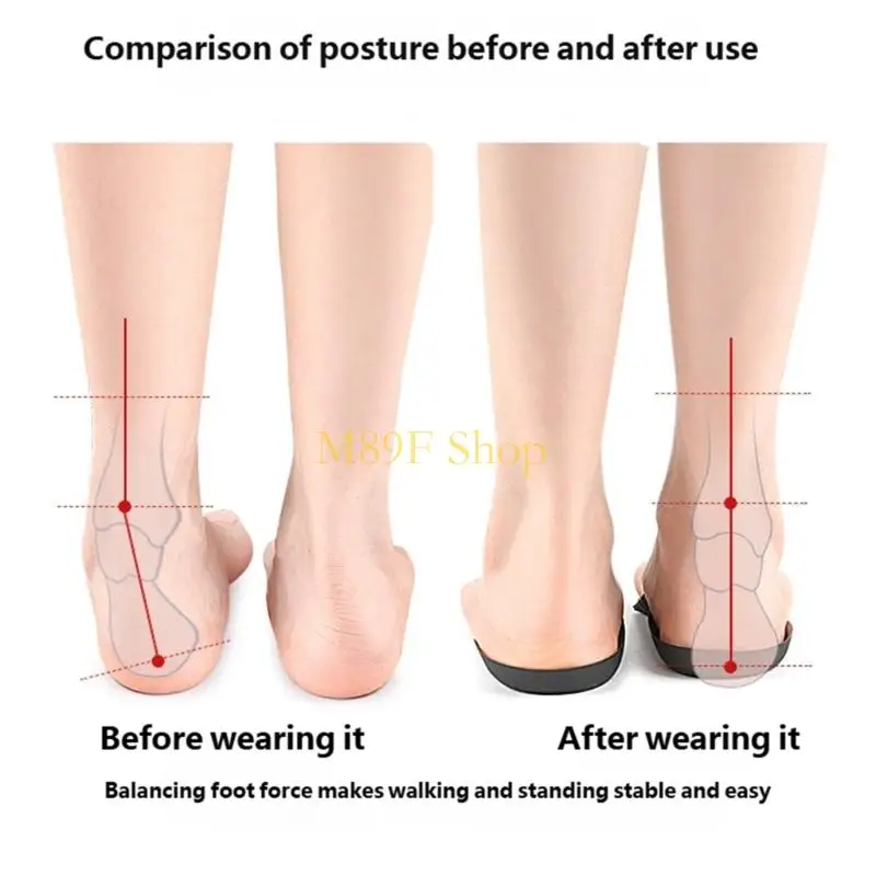 M89F Low Profiled Arch Supports Inserts Stabilize Feet Prevent Fatigue Thin Design
