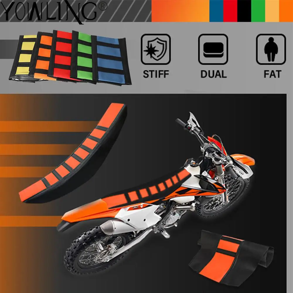 

Dirt Bike Off Road Motocross Motorcycle Ribbed Rubber leather Soft Seat Cover For 300EC 300EXC 300RR 300XC 300XCW 300 EXC XC XCW