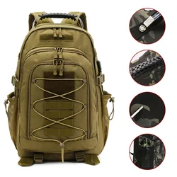 50L Outdoors Backpacks USB Charging Nylon Multifunctional Tactical Backpacks Trekking Hunting Camping Traveling Rucksack XM148