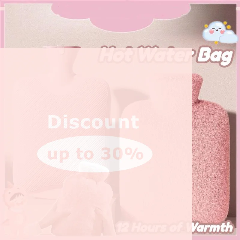[1Pcs Portable Hot Water Bag With Soft Plush Cover Reusable Leak-proof Removable Water Bag Hand And Foot Warmer Bag]