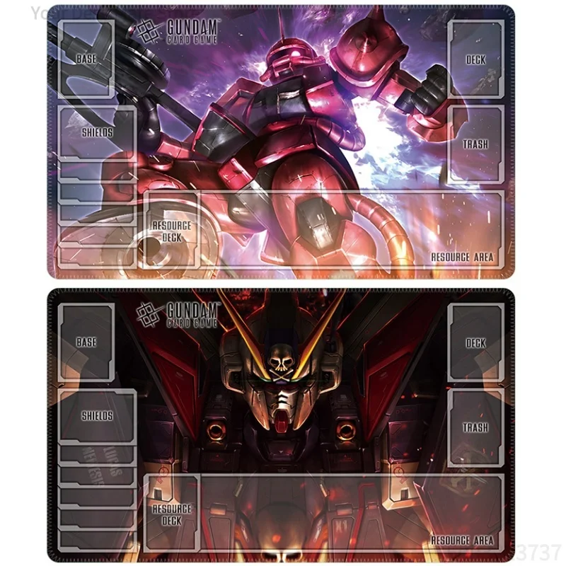 Cartoon Unicorn Gundam Series TCG  Single Player Card Playmat Rubber Set Transfer Battle Dish Game Battle Table Mat New