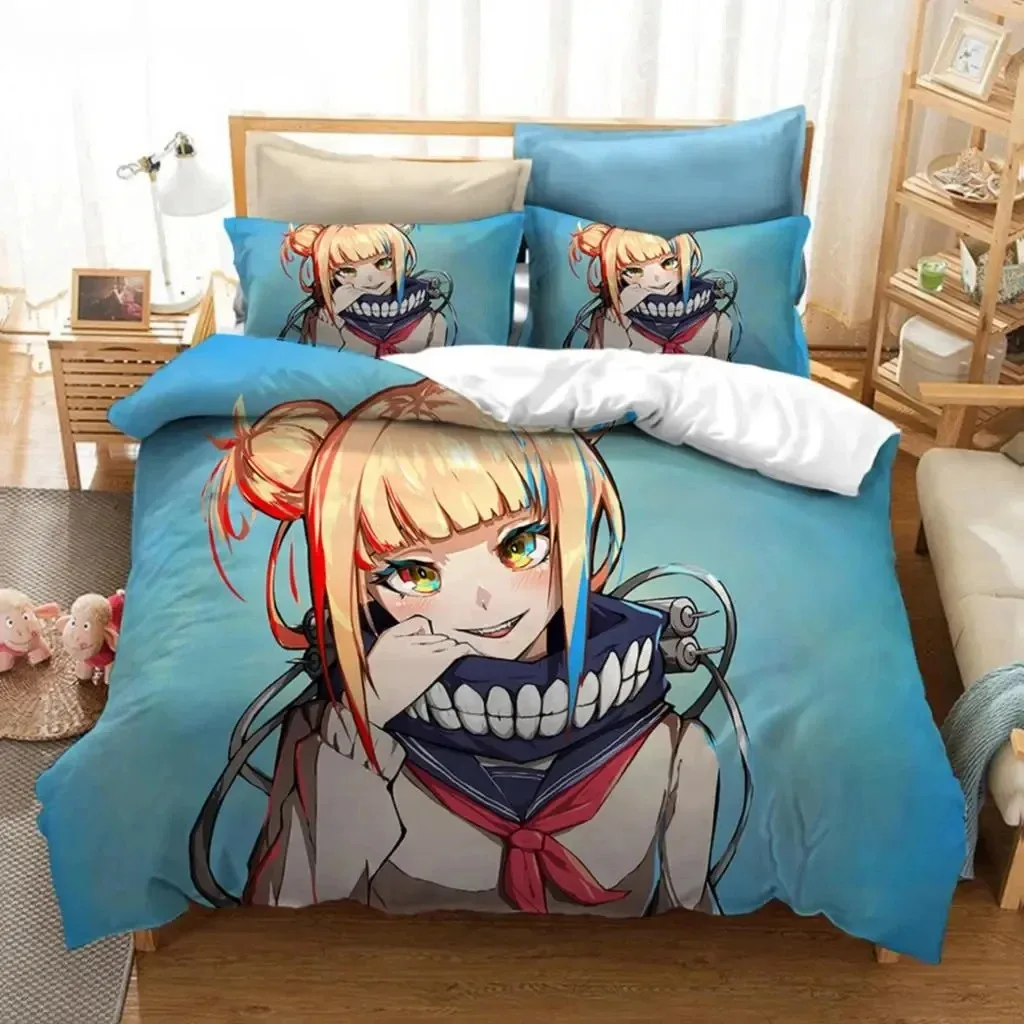 

3D Print Anime My Hero Academia Bedding Set Double Twin King Duvet Cover Comforter Pillowcase Boys Girls Adults Bedroom