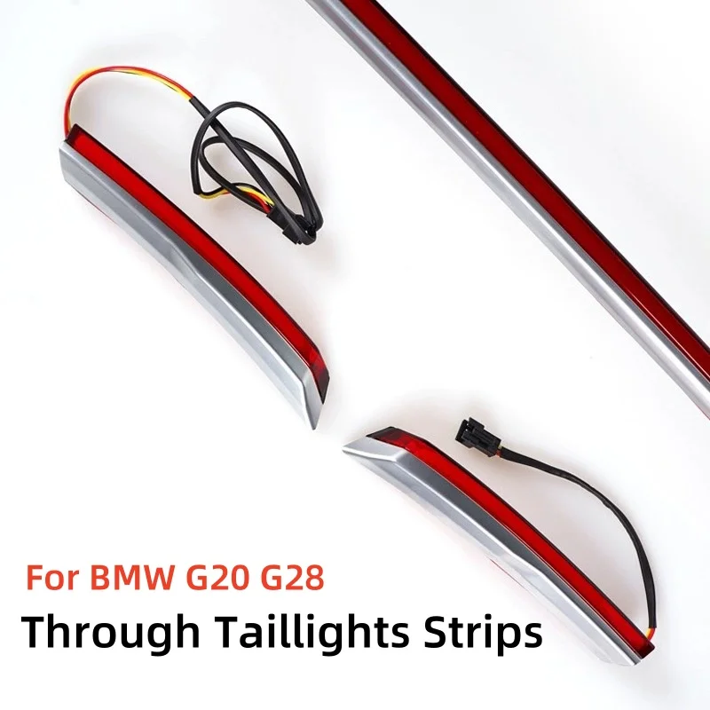 Through Taillights Strips For BMW 3 series G20 G28 2019 2020 2021 Dynamic Flow Water Modified Decoration Upgrade taillight 1 Set