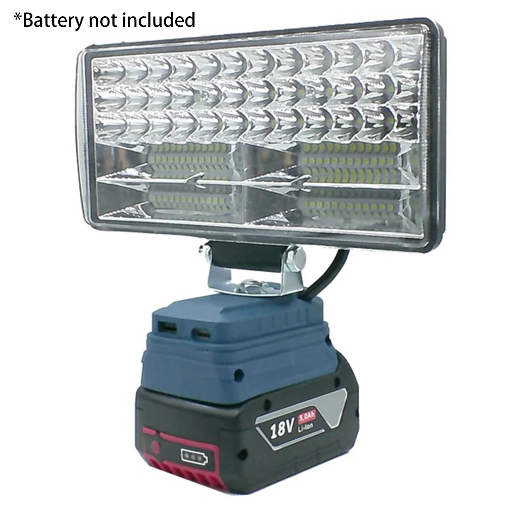 Wireless LED Work Torch with Two Beam Modes Designed for Bosch Li ion Battery Use Great for Outdoor and Indoor Tasks