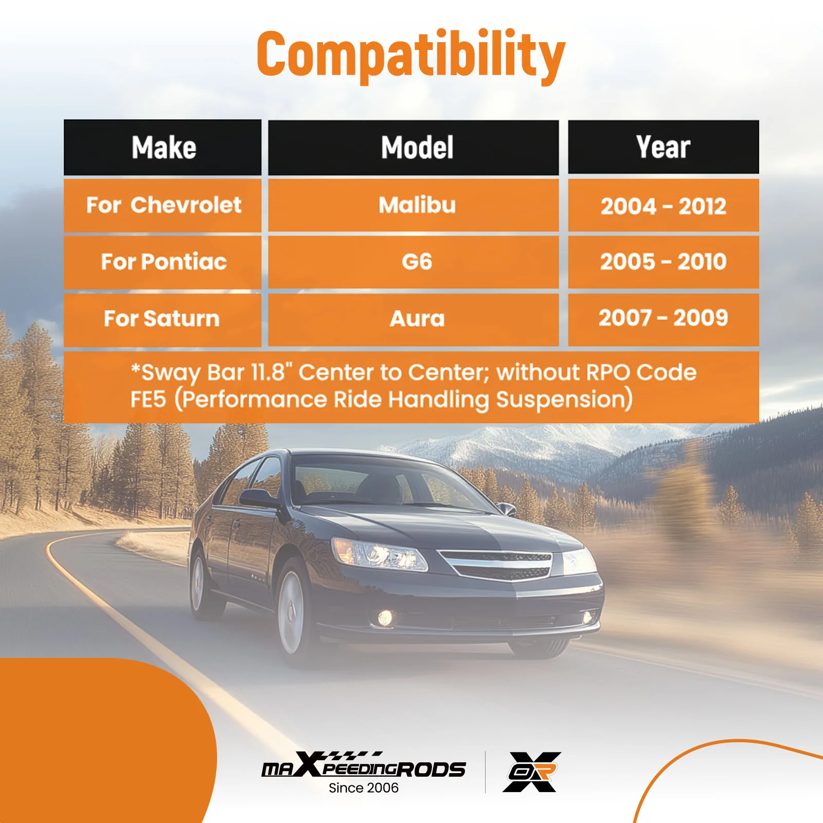 Bracci di controllo inferiori Barre antirollio Tiranti per Chevy Malibu Pontiac G6