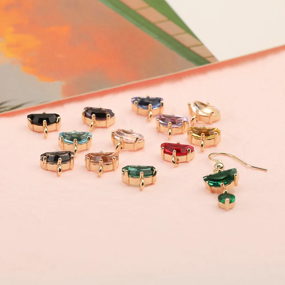 

Cordial Design 50Pcs 10*11MM Crystal Connectors/Copper Clasps/Hand Made/Semicircle Shape/Jewelry Findings & Components #101078