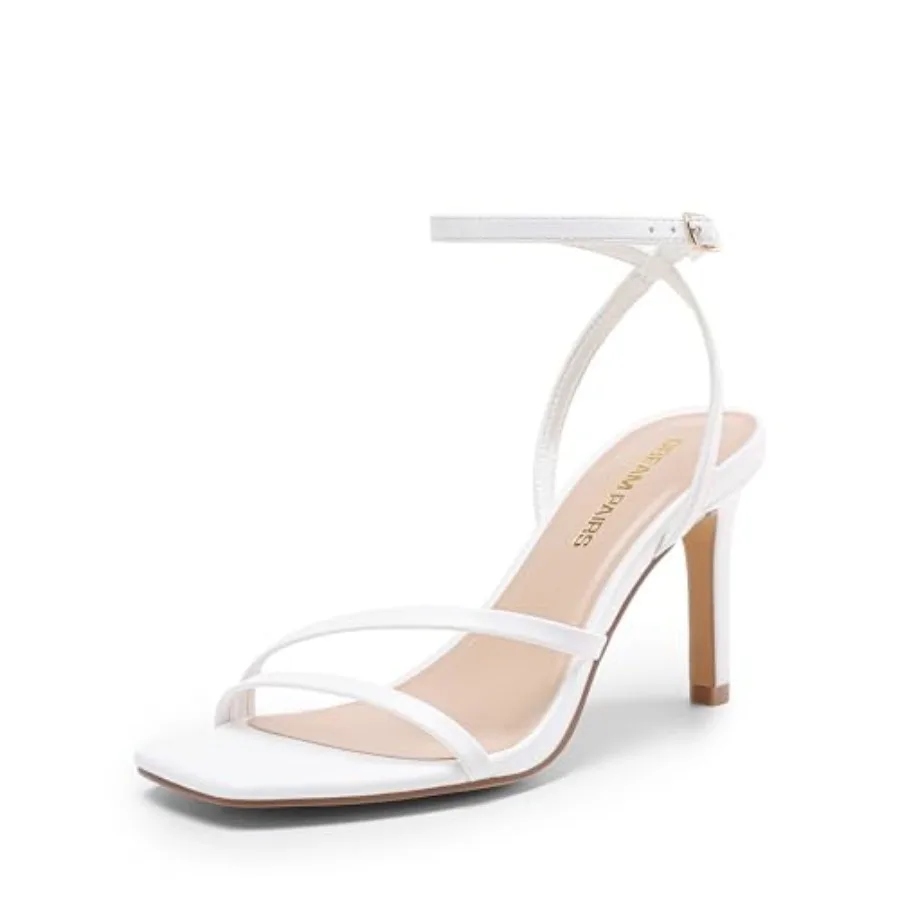 

DREAM PAIRS Women's High Stilettos Heels Open Toe Square Sandals Ankle Strap Pumps Sexy Comfort Strappy Dress Shoes Party Weddi
