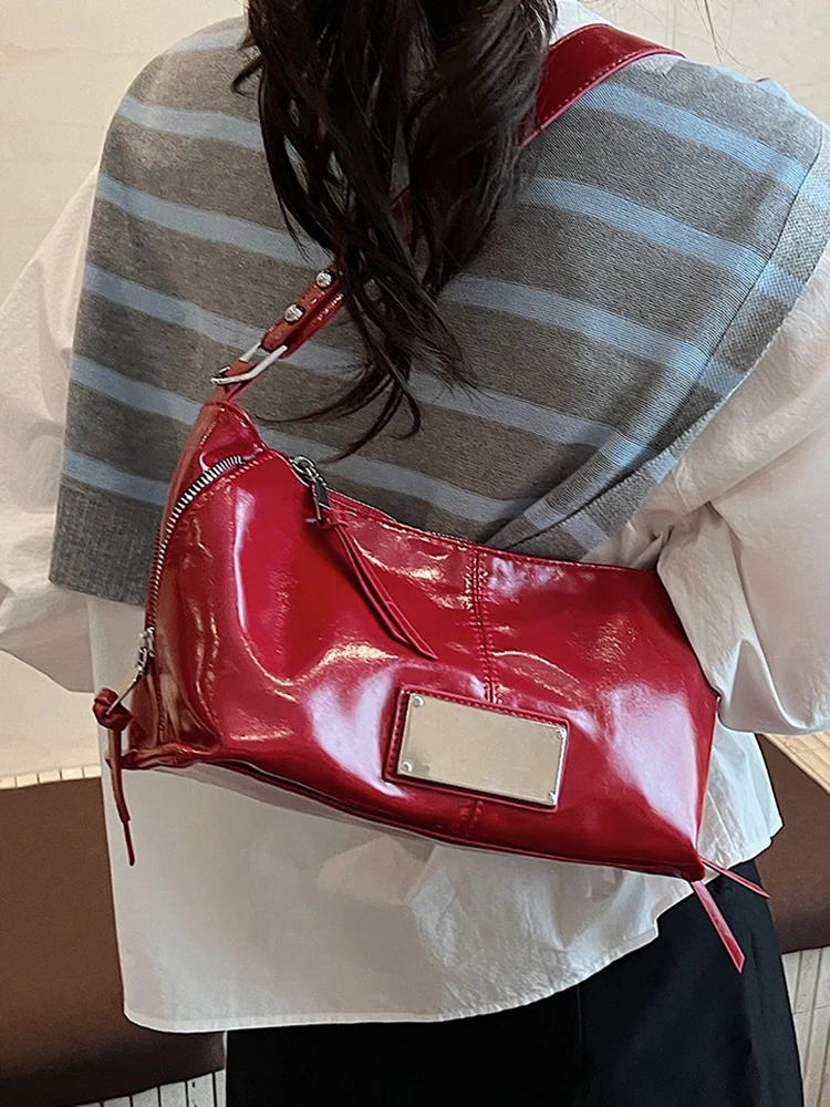 

Light Luxury Oil Wax Leather Square Handbag For Women Fashion Large Capacity Soft Shoulder Bags Textured Commuting Crossbody Bag