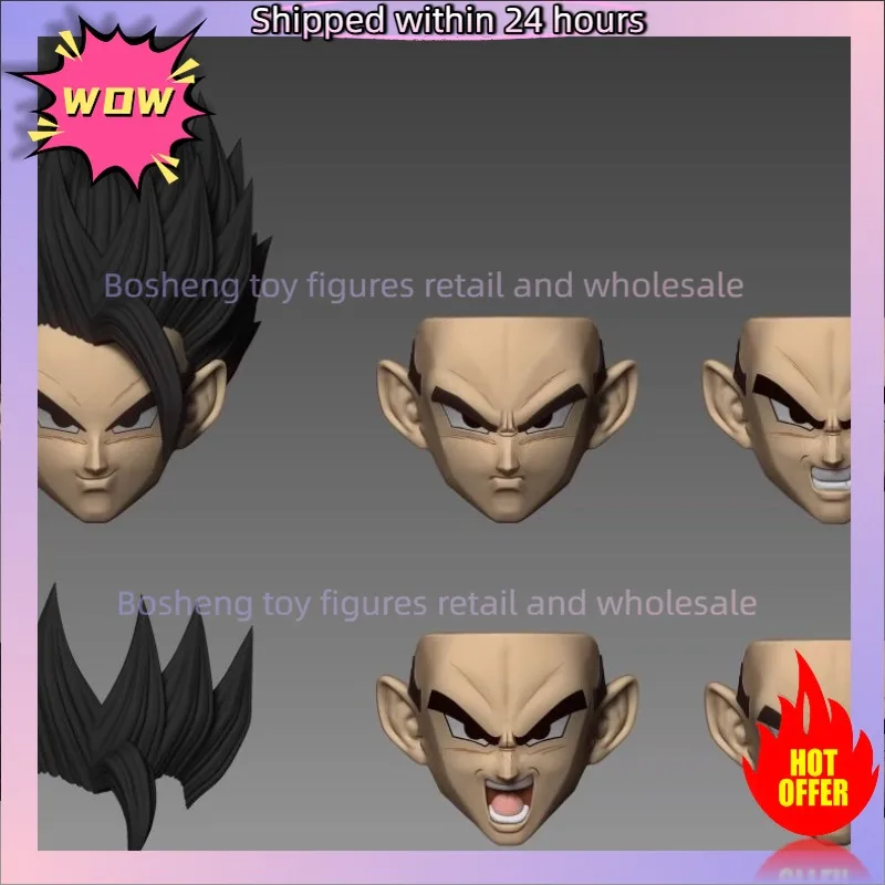 

In Stock Black Hole Son Gohan Head Accessories Action Figures Dragon Ball Z SHF Anime Model Toys Gifts