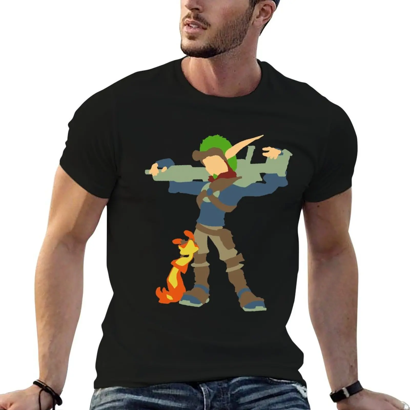 Jak and Daxter - Camiseta minimalista para hombre, paquete de camisetas de algodón para hombre, camiseta gráfica, camiseta de algodón para hombre