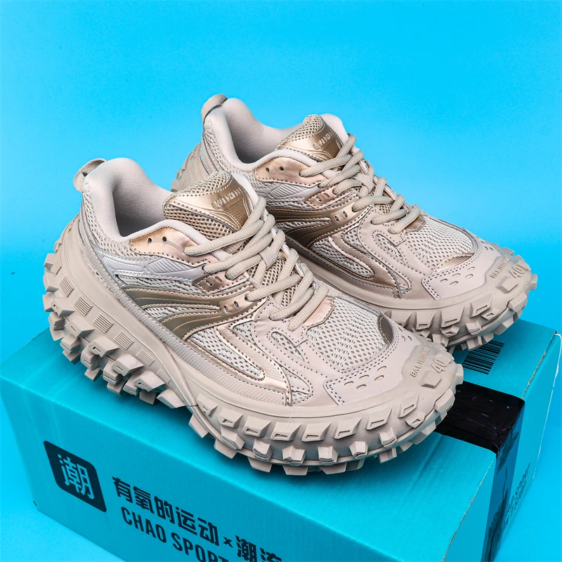 

Four seasons fashion shoes tire shoes thick sole men's shoes height increase leisure sports women's dad shoes