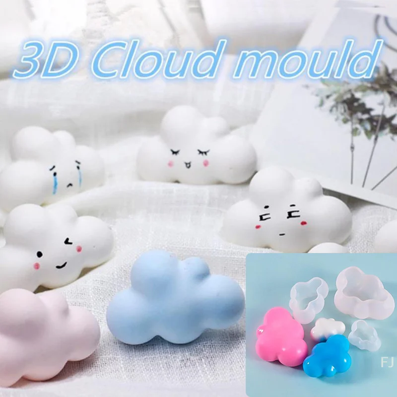 [YU]Cetakan Silikon Bentuk Awan Lucu untuk Kerajinan Sabun Lilin DIY Pembuatan Perhiasan