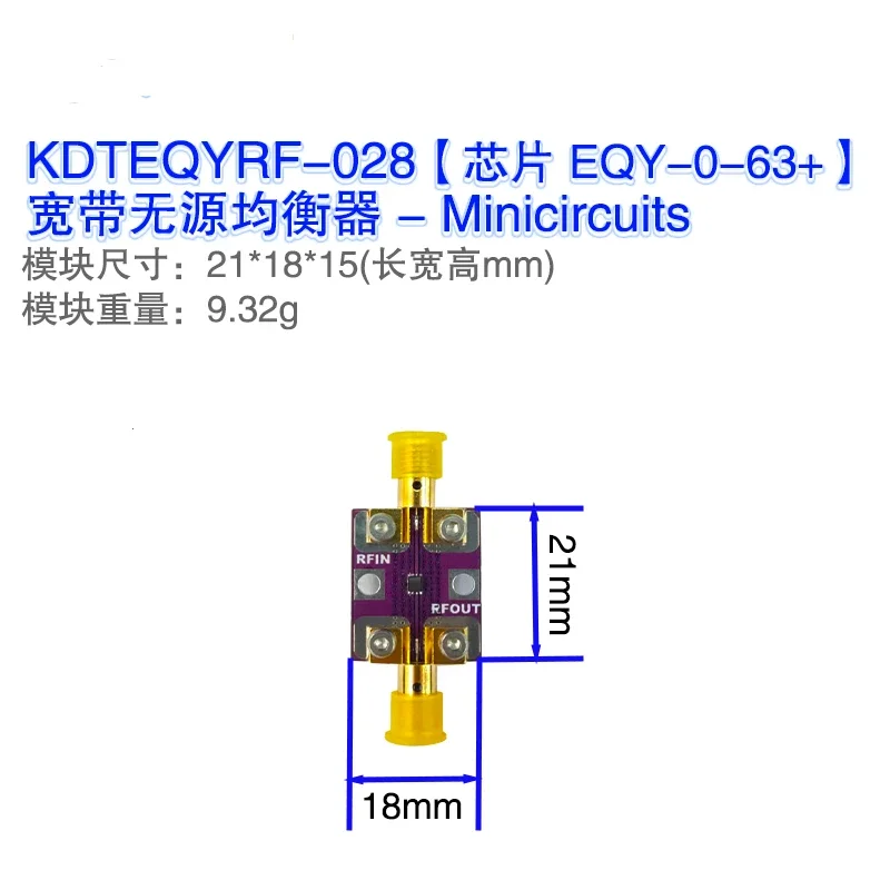 EQY-0-63+Equalizer Module DC-6GHz RF Bandwidth Amplifier Compensated RF EQ