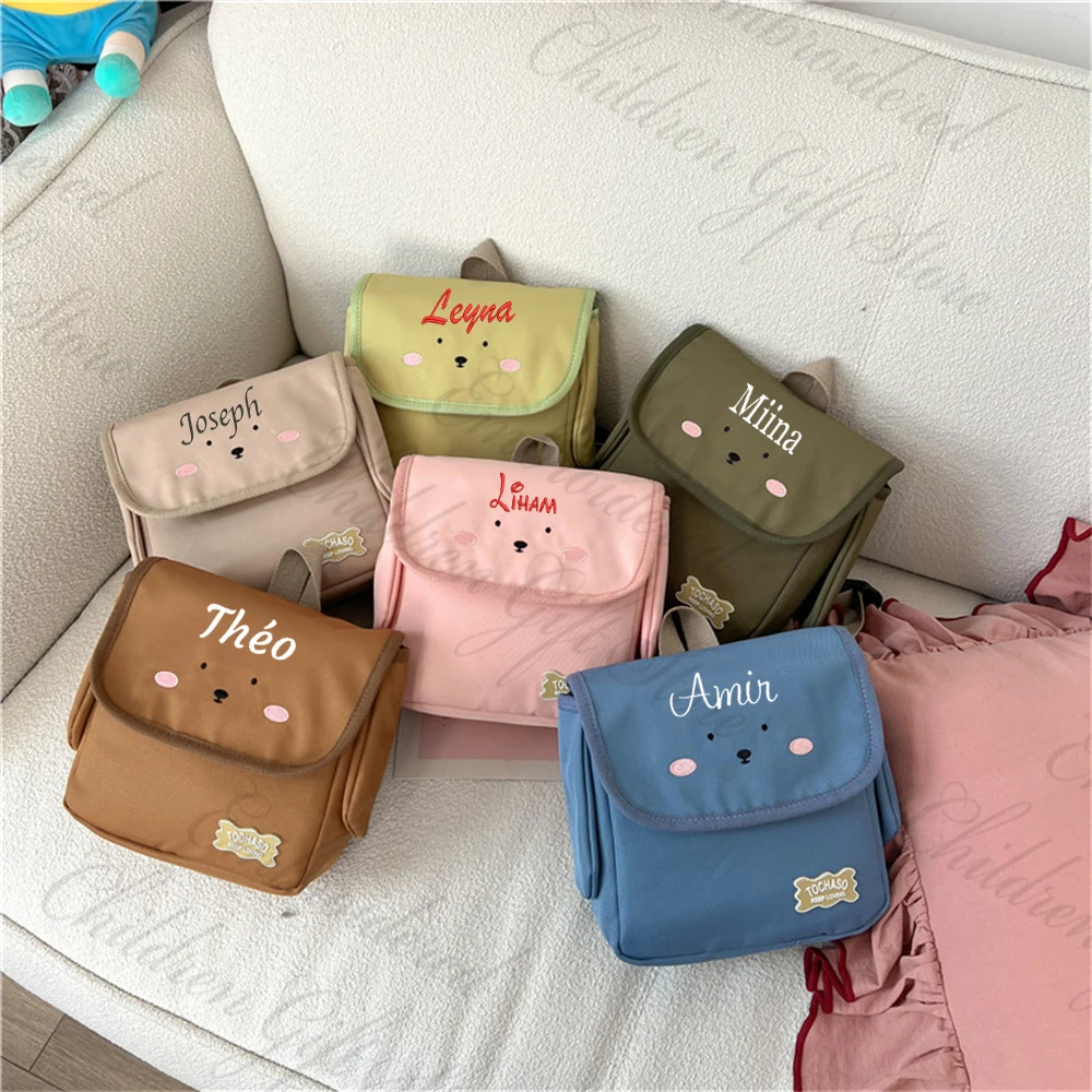 

Personalized Kindergarten Children's School Book Bag Cartoon Cute Dog Boys Girls Shoulder Bag Kids Outgoing Small Snack Backpack