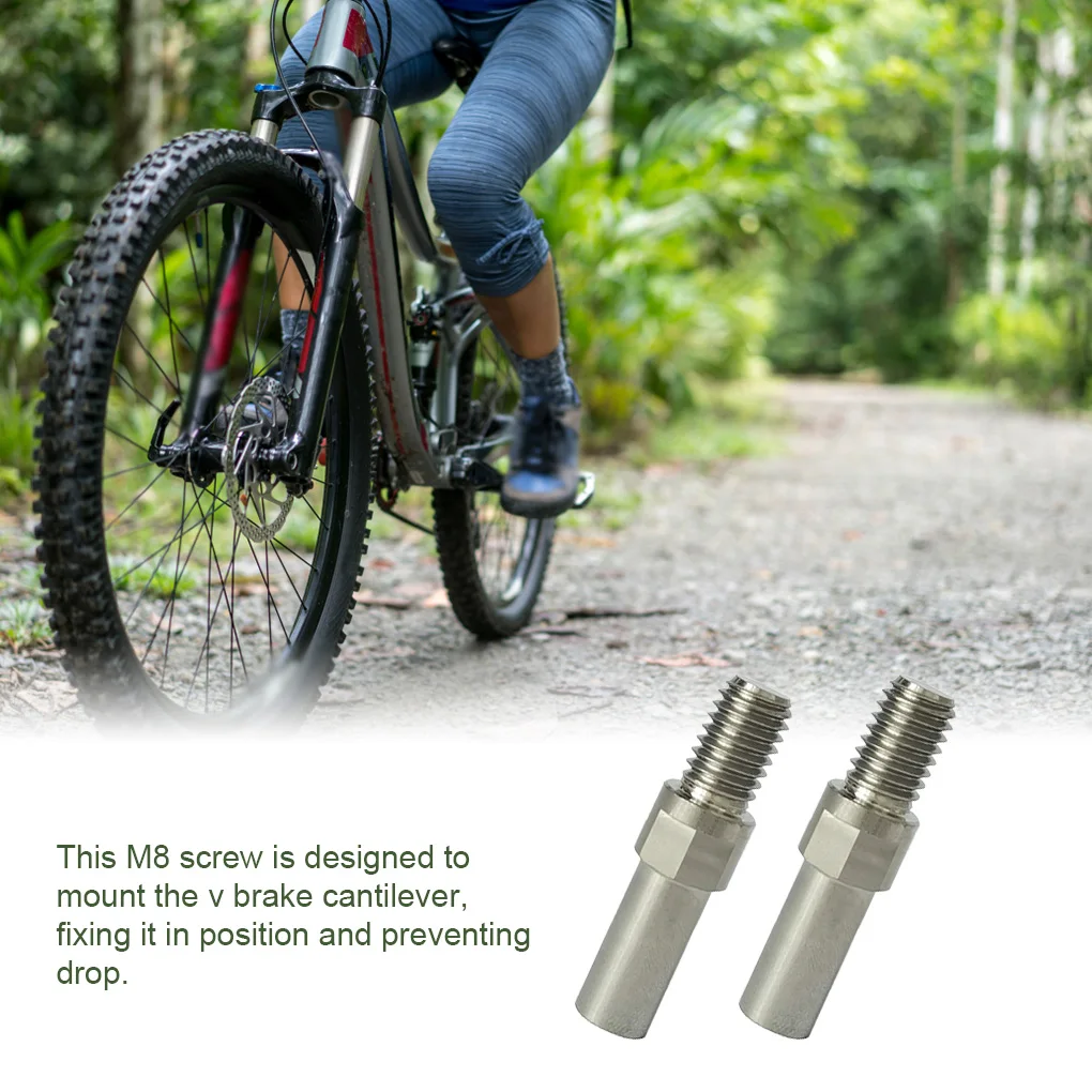 Pack of 2 Bike Front Fork V Brake Cantilever Post Screws M8 Bolts Repair Maintenance Accessory Replacing Parts