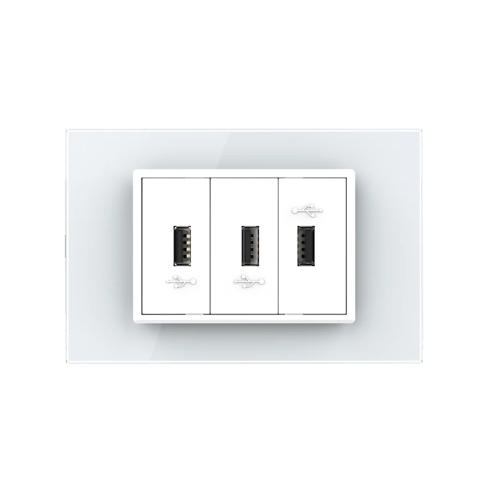 Imagem -04 - Livolo-tomada c9 Nós Padrão Usb Plug Painel de Cristal Carregador Usb Vl-c9c3usb 11 Novo