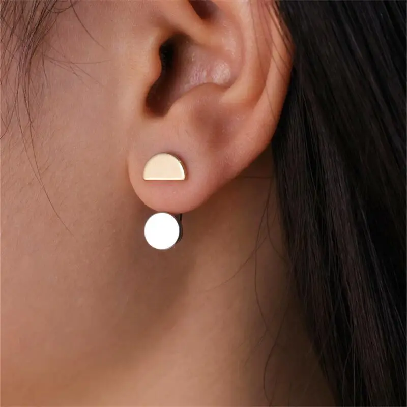 1-Pair Metal Geometric Circular Pendant Open Design Earrings Ear Jacket Women\'s Daily, Party Accessories Wedding Earrings 2024 N