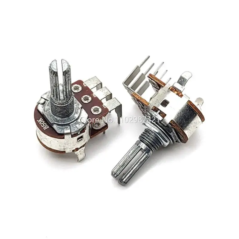 3 Piece 148 Double Bend Foot 6 Feet 16 Type Power Amplifier Volume Rotary Adjustable Potentiometer B10K B20K B50K Handle 20MM