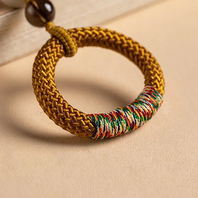 Kreativer Handy-Handschlaufe im chinesischen Stil, feiner, schlichter Schlüsselanhänger, Taschenanhänger, handgewebter Ring, Schnallenanhänger, Wolkenmuster – Detail 13