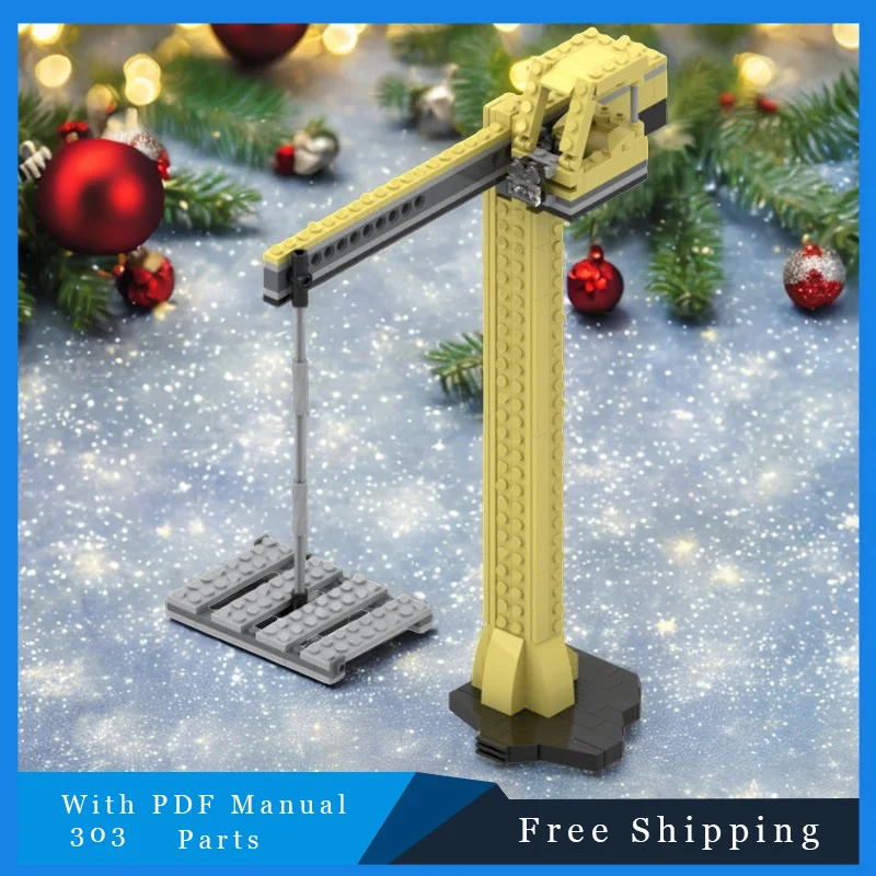 ชุดตัวต่อ 303 ชิ้น รุ่น City Building Crane MOC ของเล่นตัวต่อสร้างสรรค์ สำหรับเด็ก ของขวัญวันเกิด