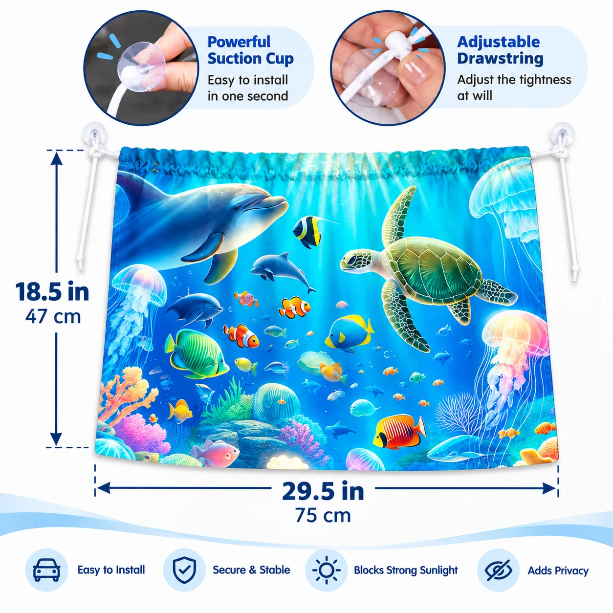 2Pcs/set Custom Photo Car Sunshade Curtain Heat Insulation Absorption Suction Cup Type Automobile Window Blind Car Accessories
