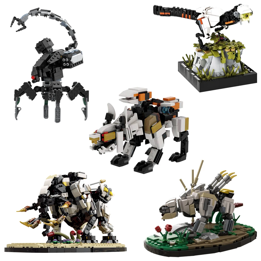 

MOC Horizon Zero Dawn Robot Building Blocks Stormbird Little sawtooth monster Game Action Figures Model Toys Children Toys Gifts