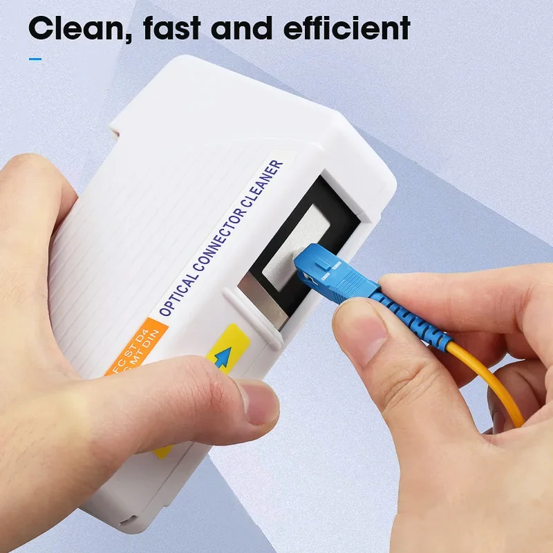 Fiber End Face Cleaning Box Fiber Wiping Tool Pigtail Cleaner Cassette Ftth Optic Fiber Cleaner Tools for SC/ST/FC/LC