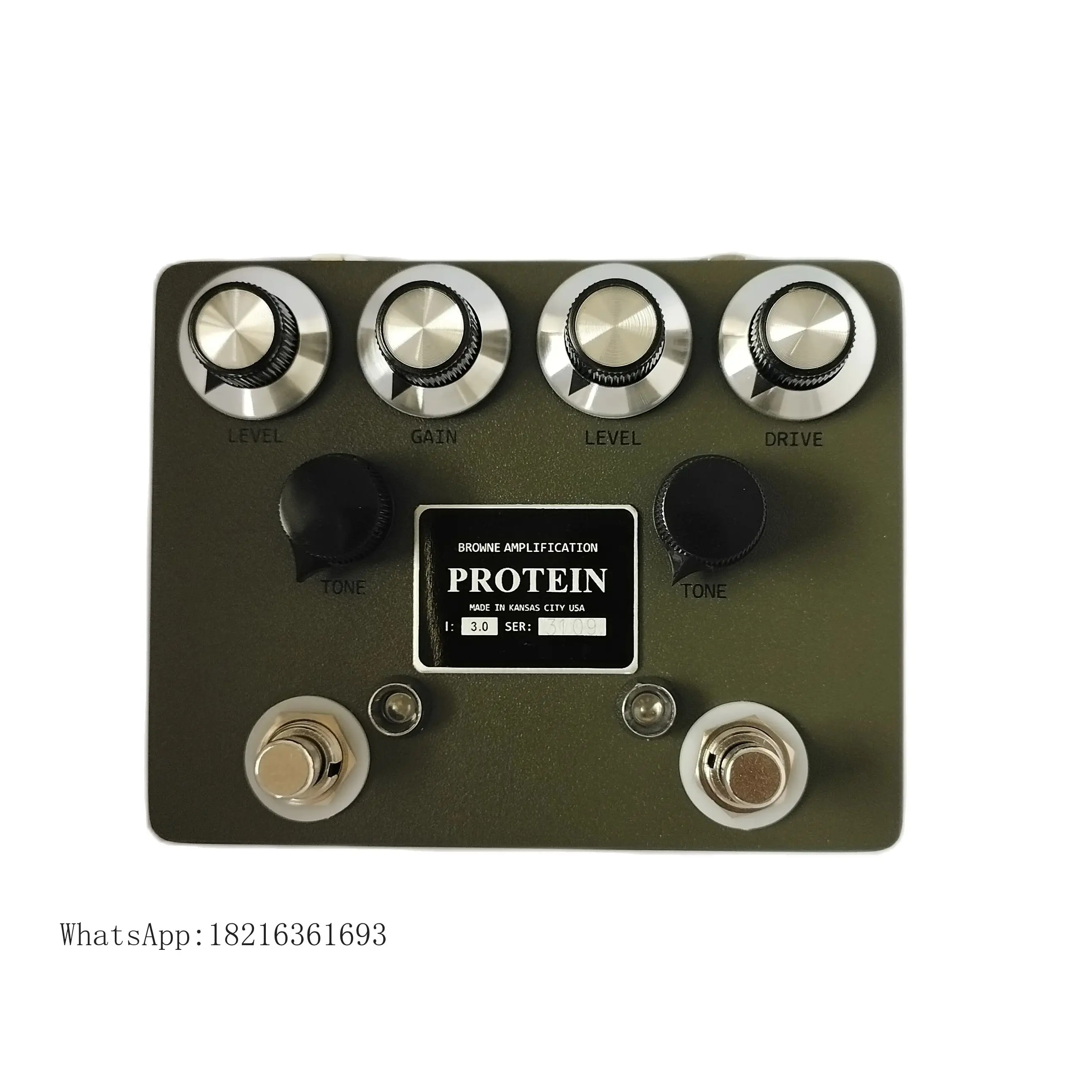 

ZVEX BR0WNE PROTEIN Electric Guitar Overdrive Distortion Pedal, Original Clone,Hand Build By Xiao