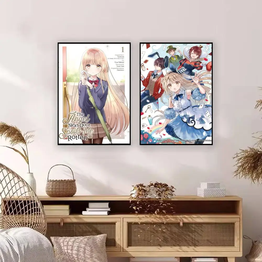 T-The Angel Next Door Spoils Me Rotten Poster Premium Art Wall Decor, Simple Ornament for Living and Leisure Areas