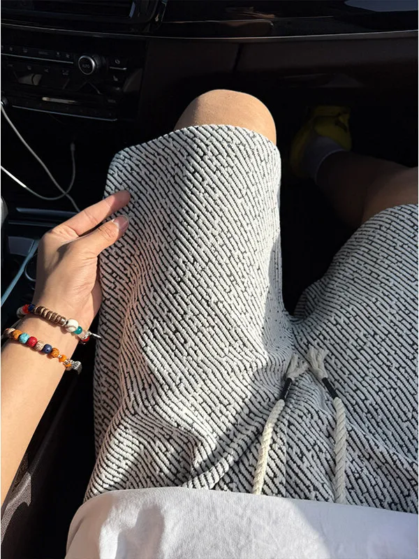 

Американские повседневные трикотажные мужские шорты с зебровым принтом, летние, длиной до колена, спортивные, со средней посадкой, прямые брюки