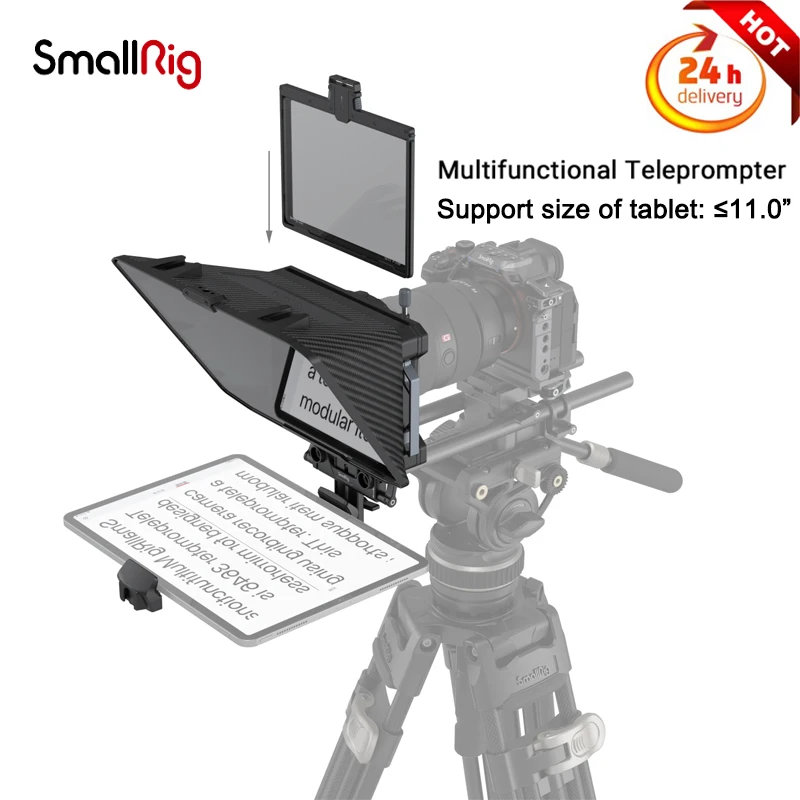 SmallRig Multifunctional Teleprompter Portable Tablet / Smartphone / Mirrorless Camera Teleprompter for 11.0