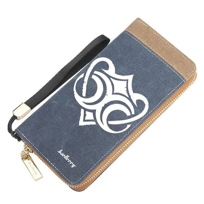 Portafoglio anime in tela Lord of Mysteries per studente ragazzo ragazza pochette porta carte con blocco RFID fermasoldi corto cerniera in metallo