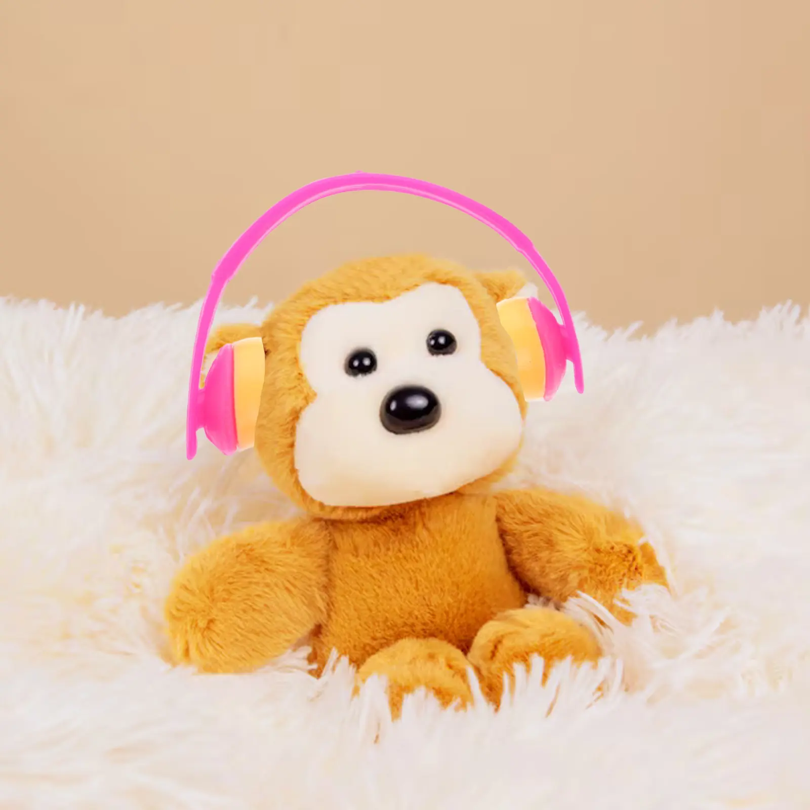 20Pcs Yellow Duck Headphone Ornament Miniature Headset Simulation Headgear Car Desk Decoration DIY Accessories
