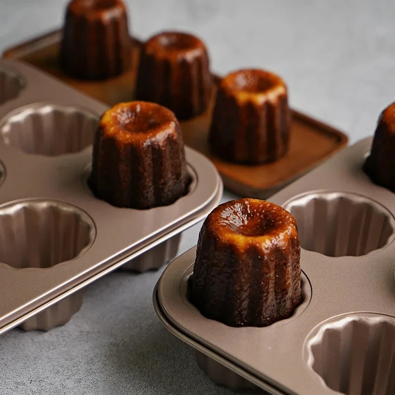 12 Holes Canele Mold Canele Pan Carbon Steel Mini Bundt Cake Pan French Cake Mold Muffin Cupcake Molds For Baking 0136