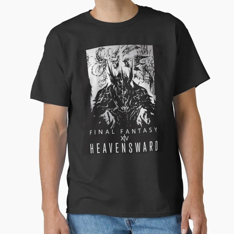 

Vintage Videogame Final Fantasy 14 Heavensward Gift t shirt Large size tops Death metal Graphic clothes