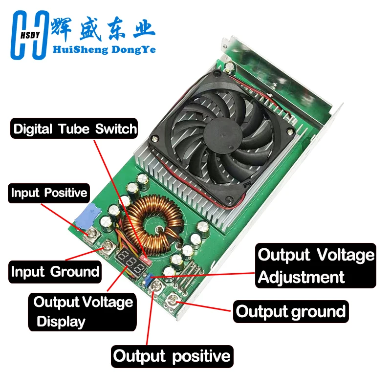 50A 1500W 25-90V To 2.5-60V Step-Down Power Module Adjustable Regulated Voltage Power Supply Buck Converter