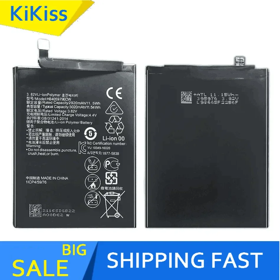 3020Mah HB405979ECW Battery For Huawei Honor 6A 7A 7S 8A DUA-L22 DUA-LX2 Nova Smart DIG-L01 DIG-L21 DIG-L21HN + Tools