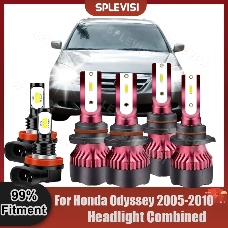 

Car Light High Beam Low Beam Foglamp 9005 9006 H11 Bulbs Conversion For Honda Odyssey 2005 2006 2007 2008 2009 2010 LED Headlamp