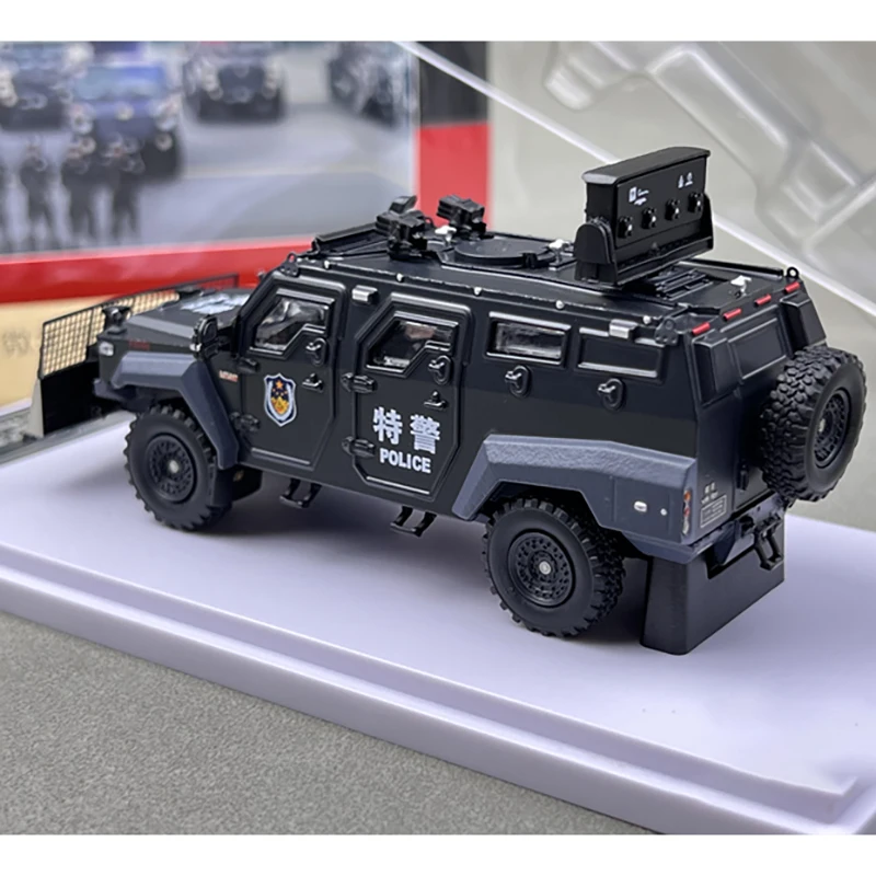 Diecast Model Car 1/64 Police Explosion-proof Vehicle Model Alloy Car Collection Toys for Boys Gift