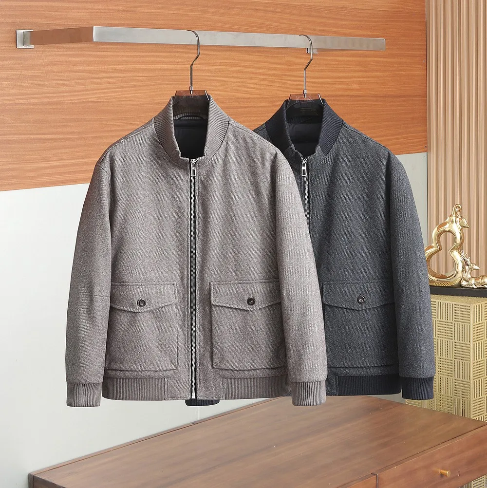 

Итальянское повседневное роскошное мужское пальто на осень/зиму 25, повседневное шерстяное теплое пальто с кашемировой поверхностью и лацканами