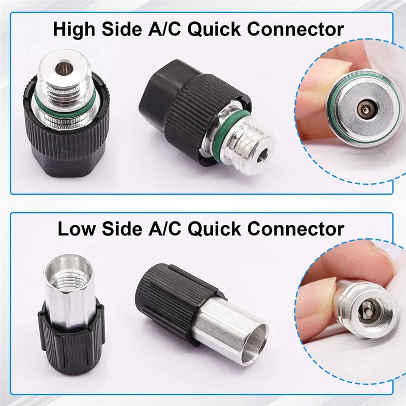 

19PCS R12 & R134a Air Conditioning Valve Core Kit, Car AC Service Charging Port Seals And Valve Stems