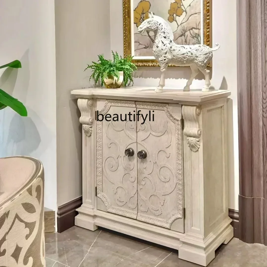 54American art closet postmodern retro French closet retro solid wood porch side cabinetSSS