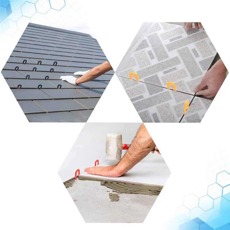 

AT16 400PCS Plastic Shims Structural Horseshoe U Tile Blue 1/16 inch, Red 1/8 inch, Yellow 3/16 inch, Black 1/4 inch